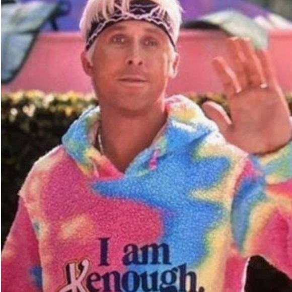 Barbie Mattel Creations I Am Kenough Fleece Tie Dye Hoodie - Picture 2 of 12